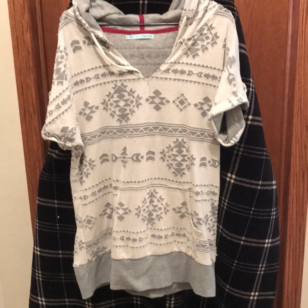 Hooded tribal top